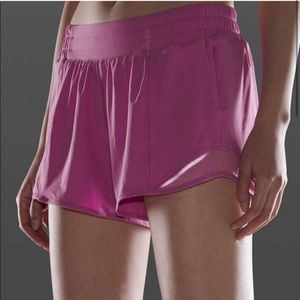 RARE Lululemon Hotty Toddy Magenta Shorts